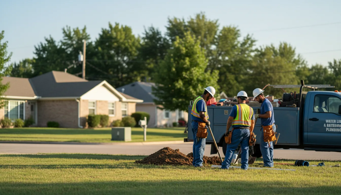 Residential water line and bathroom plumbing service in Alto, MI